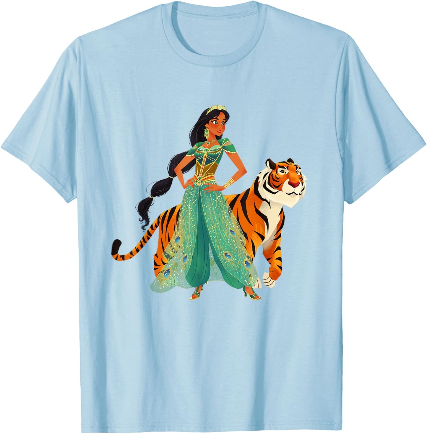 Disney Aladdin Jasmine and Rajah Live Action T-Shirt - T-Shirt | Light Blue