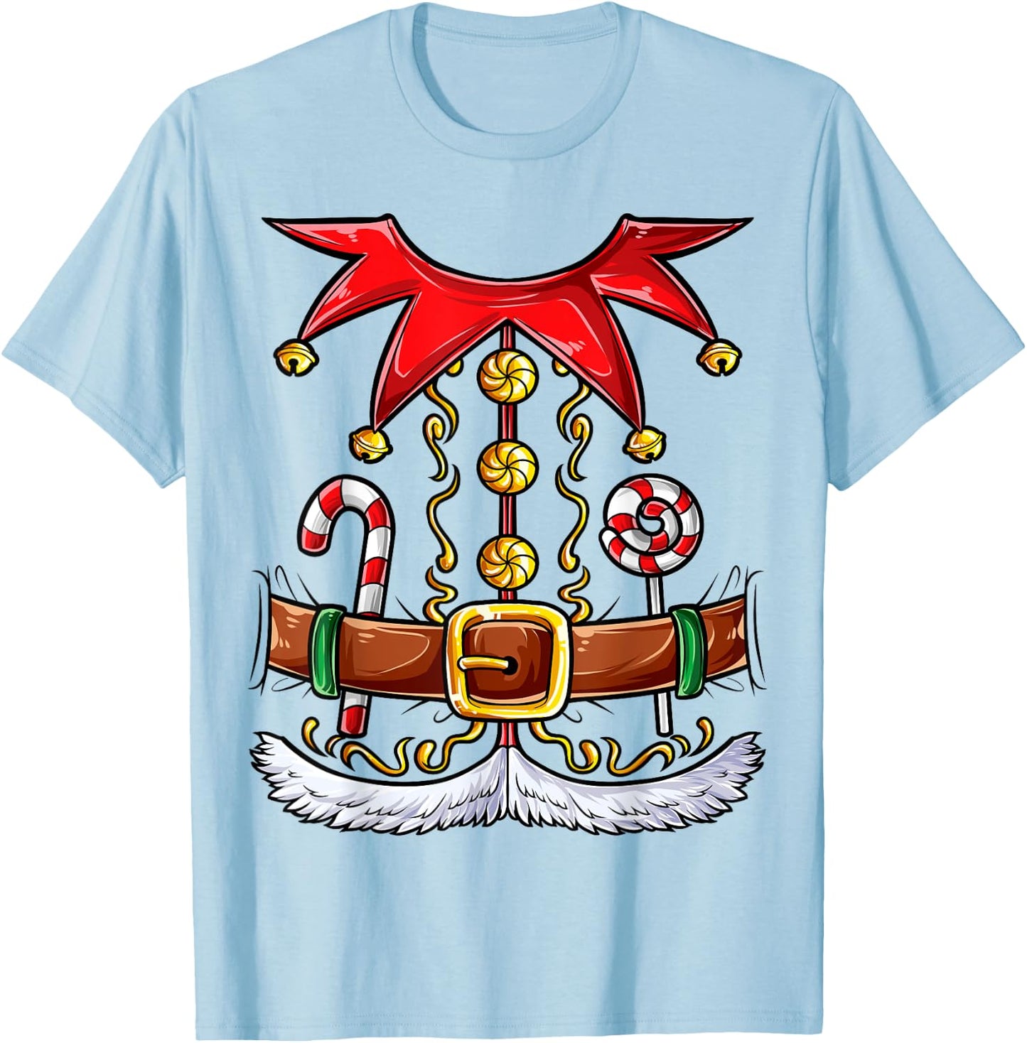 Elf Costume Christmas Elves Boys Girls Funny Xmas Holiday T-Shirt - T-Shirt | Light Blue