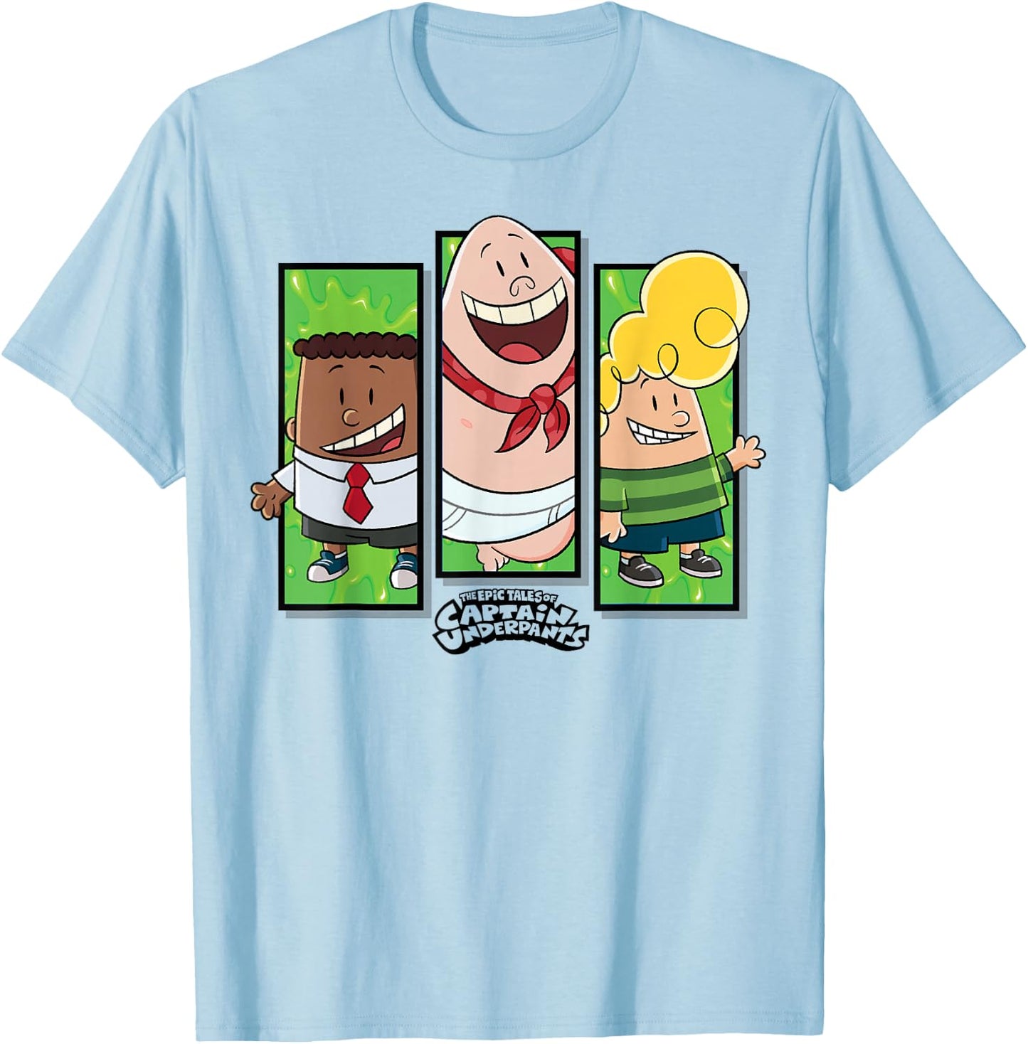 Captain Underpants The First Epic Movie George and Harold T-Shirt - T-Shirt | Light Blue