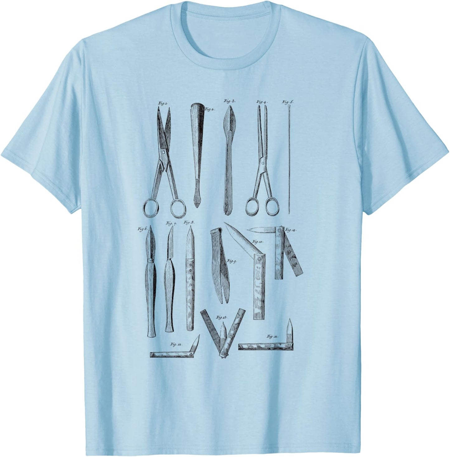 Vintage Surgical Tech Instruments Surgeon T-Shirt - T-Shirt | Light Blue