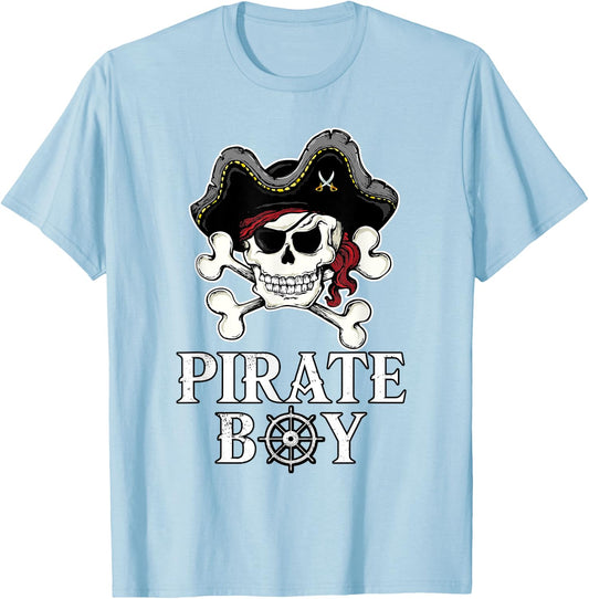Pirate Boy Pirate T-Shirt - T-Shirt | Light Blue