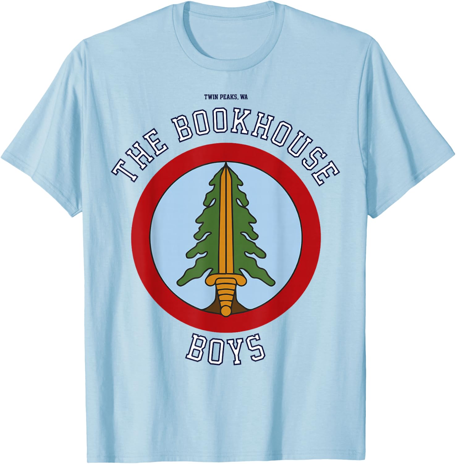 Twin Peaks Bookhouse Boys Circle Logo Graphic T-Shirt - T-Shirt | Light Blue