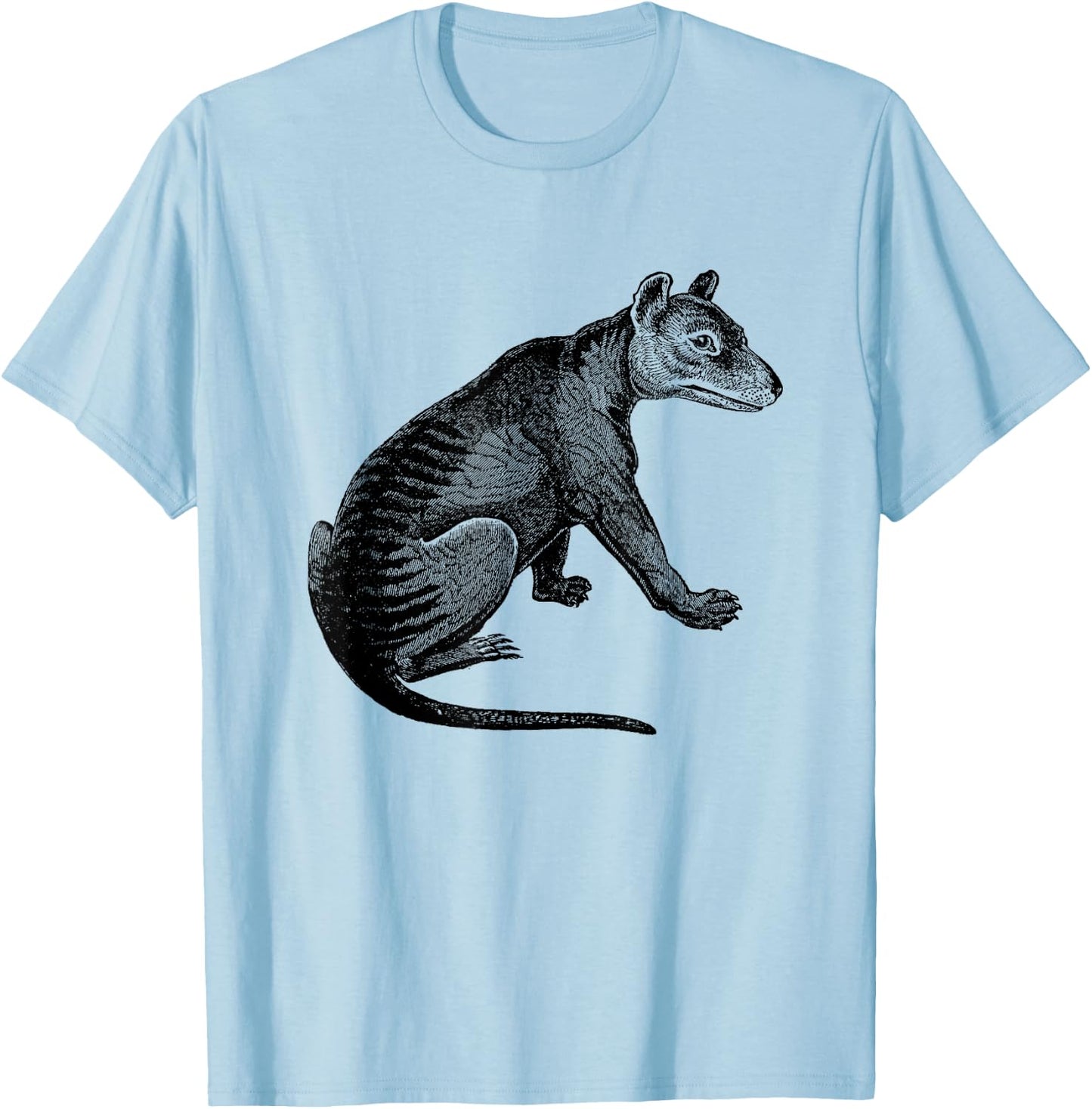 Tasmanian Tiger Print T-Shirt - T-Shirt | Light Blue