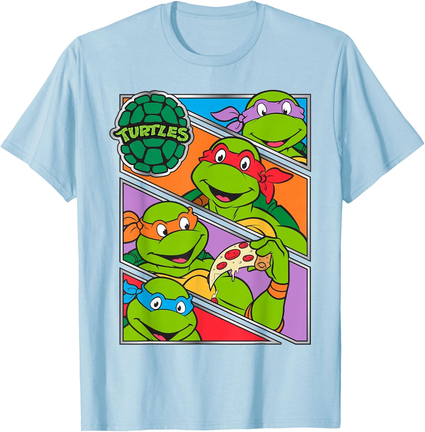 Teenage Mutant Ninja Turtles Multiple Panels T-Shirt - T-Shirt | Light Blue
