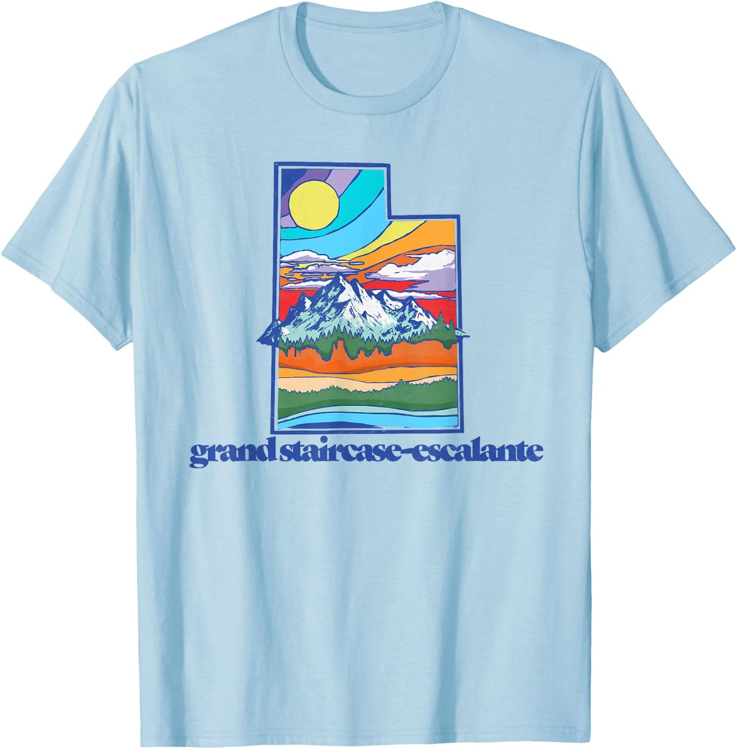 Grand Staircase-Escalante Utah Vintage Nature Outdoor T-Shirt - T-Shirt | Light Blue