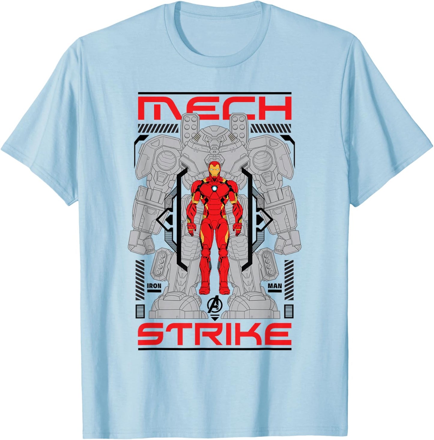 Marvel Avengers Mech Strike Iron Man T-Shirt - T-Shirt | Light Blue