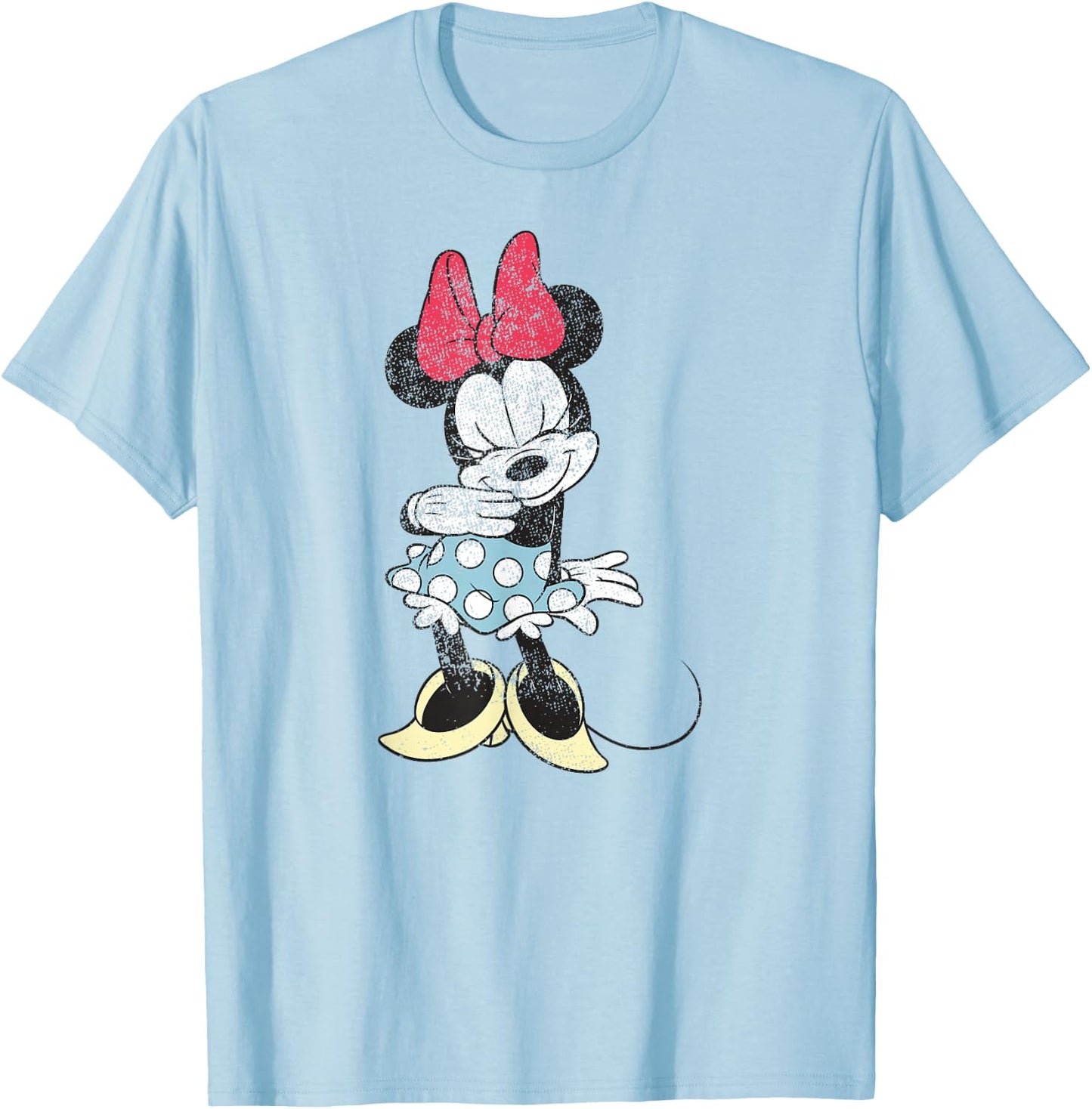Minnie Mouse - Shy Character Pose T-Shirt - T-Shirt | Light Blue