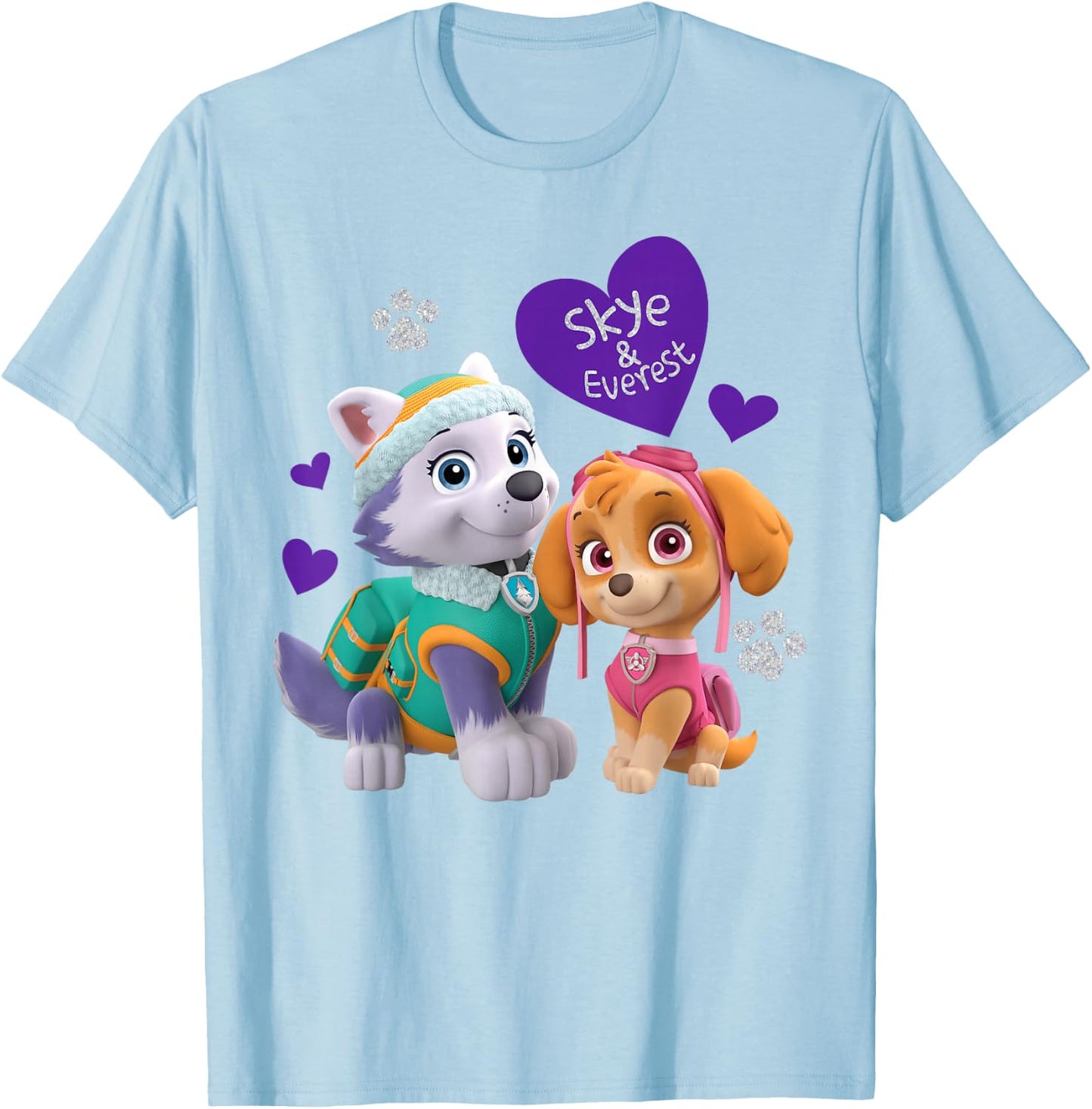 Paw Patrol Skye & Everest T-Shirt - T-Shirt | Light Blue