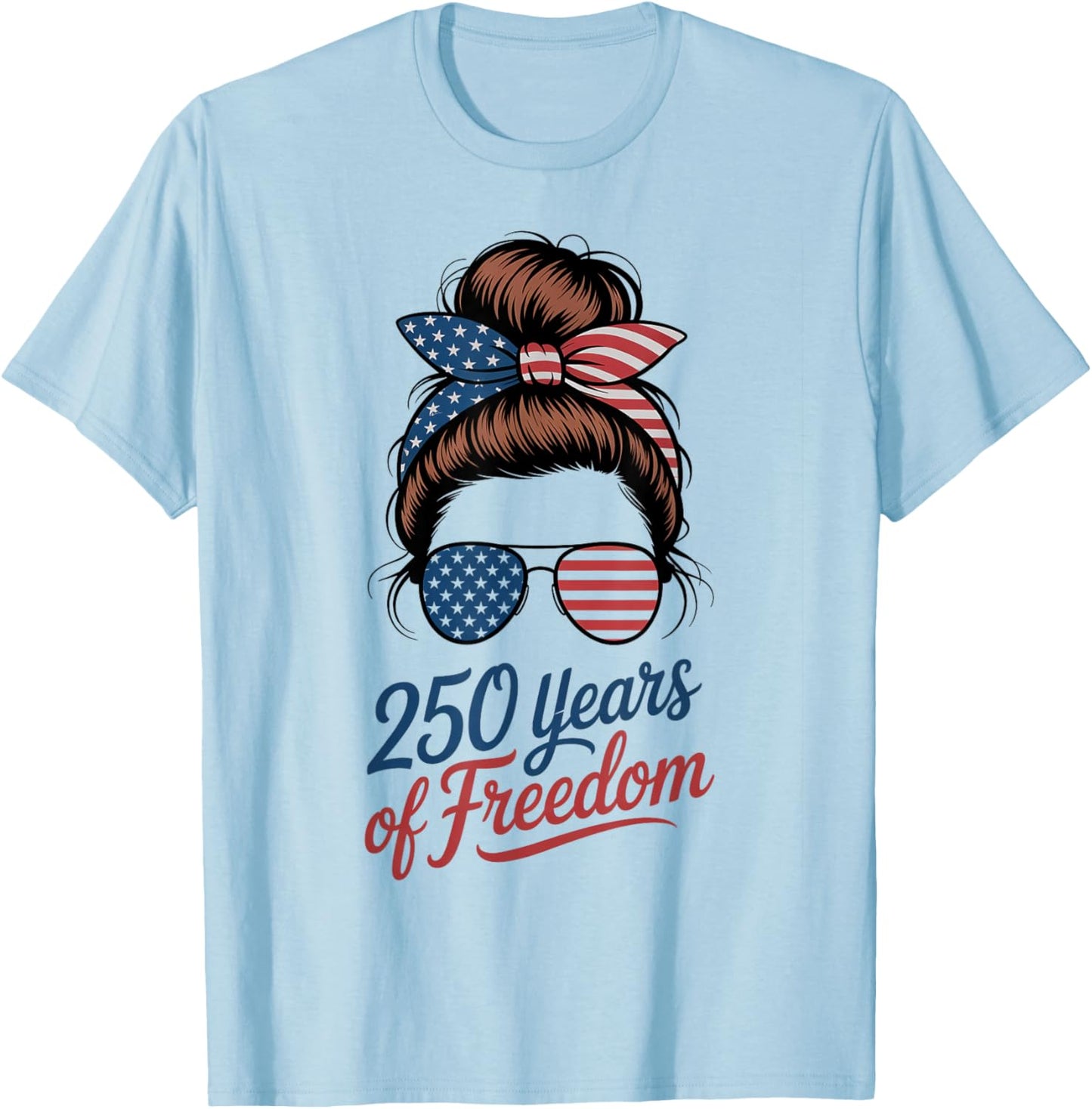Cute 250 Years Freedom Fireworks Since 1776 4th July Family T-Shirt - T-Shirt | Light Blue