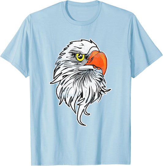 Cute Eagle Bird Love Eagles Shirt American Patriot Gift T-Shirt - T-Shirt | Light Blue