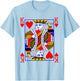 King of Hearts Playing Card Poker Card Costume Shirt T-Shirt - T-Shirt | Light Blue