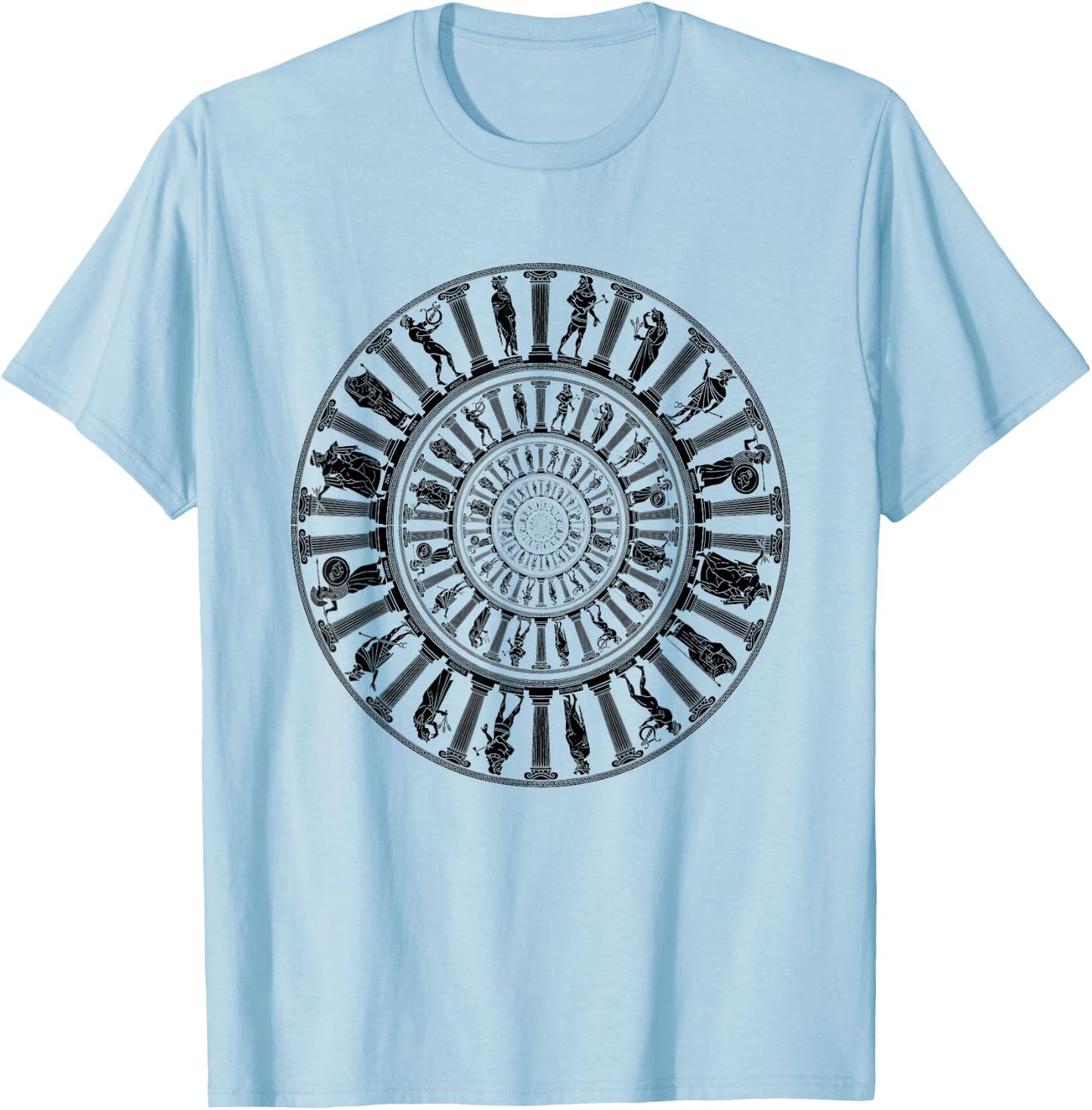 Greek Gods Vortex Ancient Greece Mythology Portal T-Shirt - T-Shirt | Light Blue
