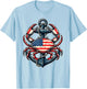 Patriotic Crab 4th of July USA Boating Anchor Fisherman T-Shirt - T-Shirt | Light Blue