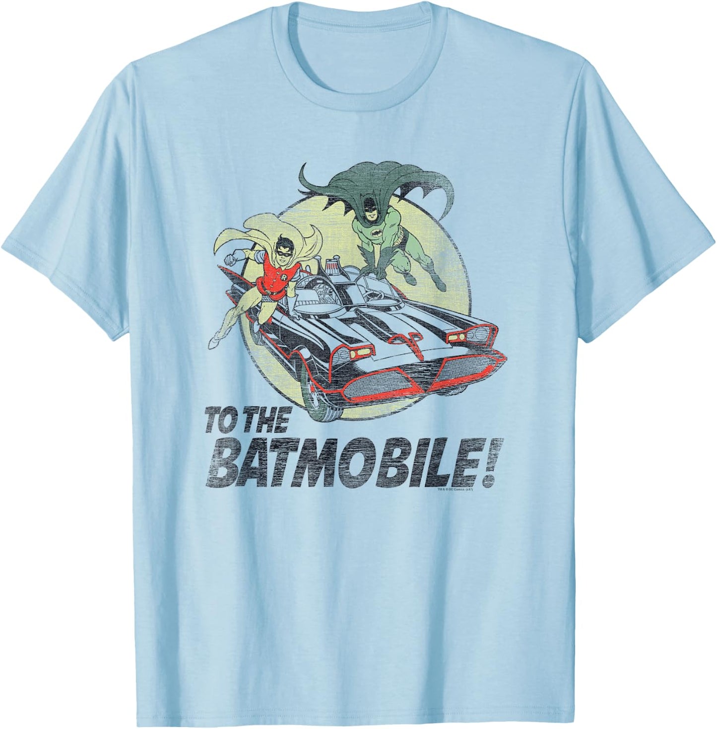 Batman Classic TV Series To the Batmobile T-Shirt - T-Shirt | Light Blue