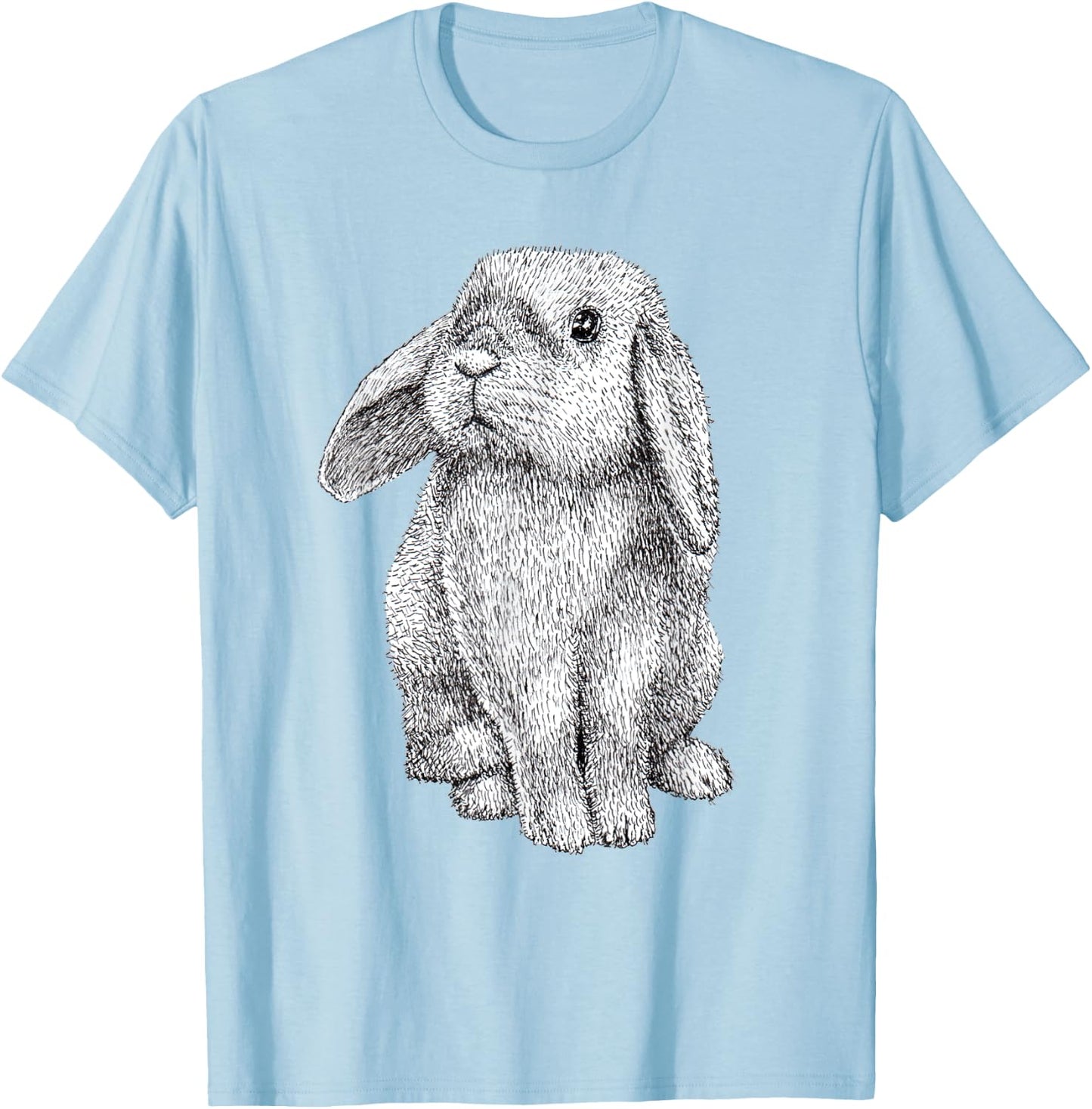 Lop Eared Bunny Rabbit Cute T-Shirt - T-Shirt | Light Blue