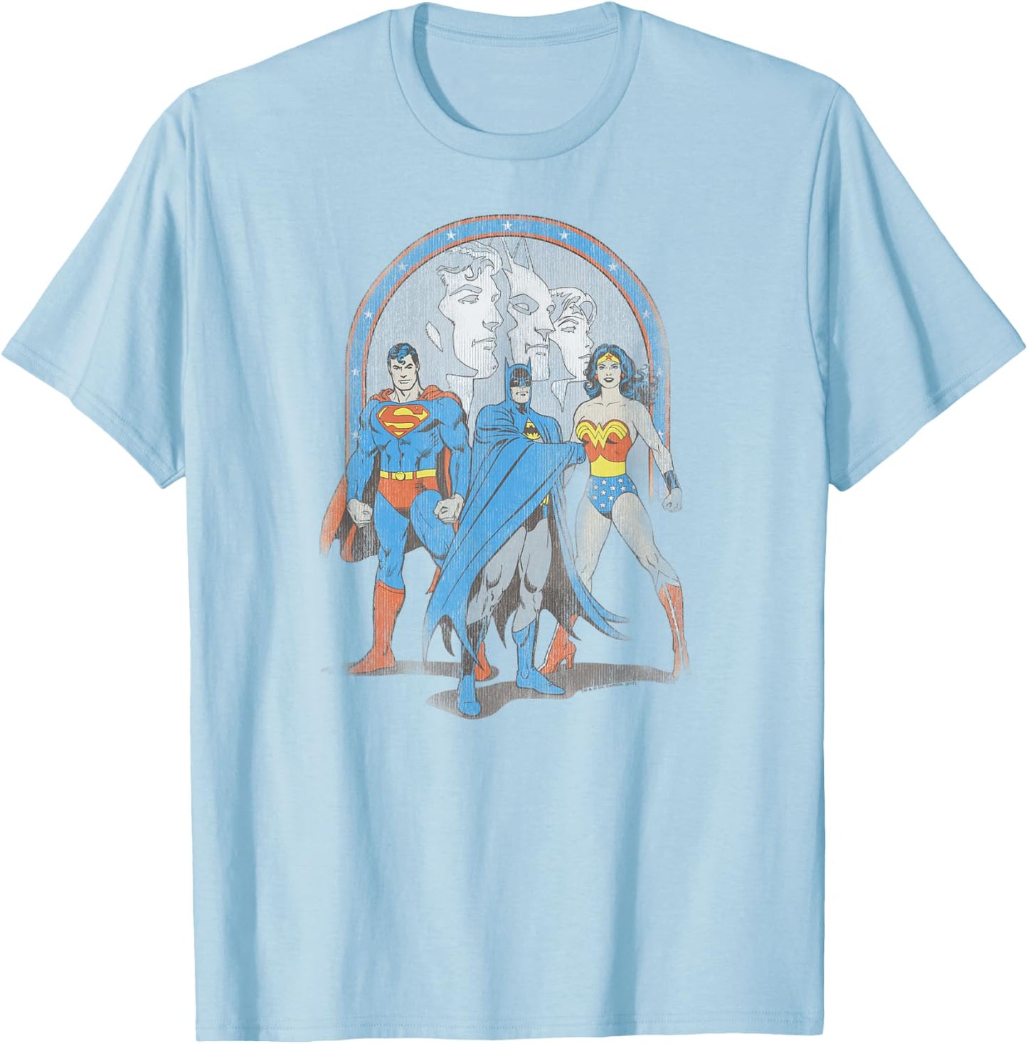 Justice League Batman Superman Wonder Woman Trinity T-Shirt - T-Shirt | Light Blue