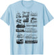Steam Engine Train Steam Train Locomotive Vintage Chart T-Shirt - T-Shirt | Light Blue