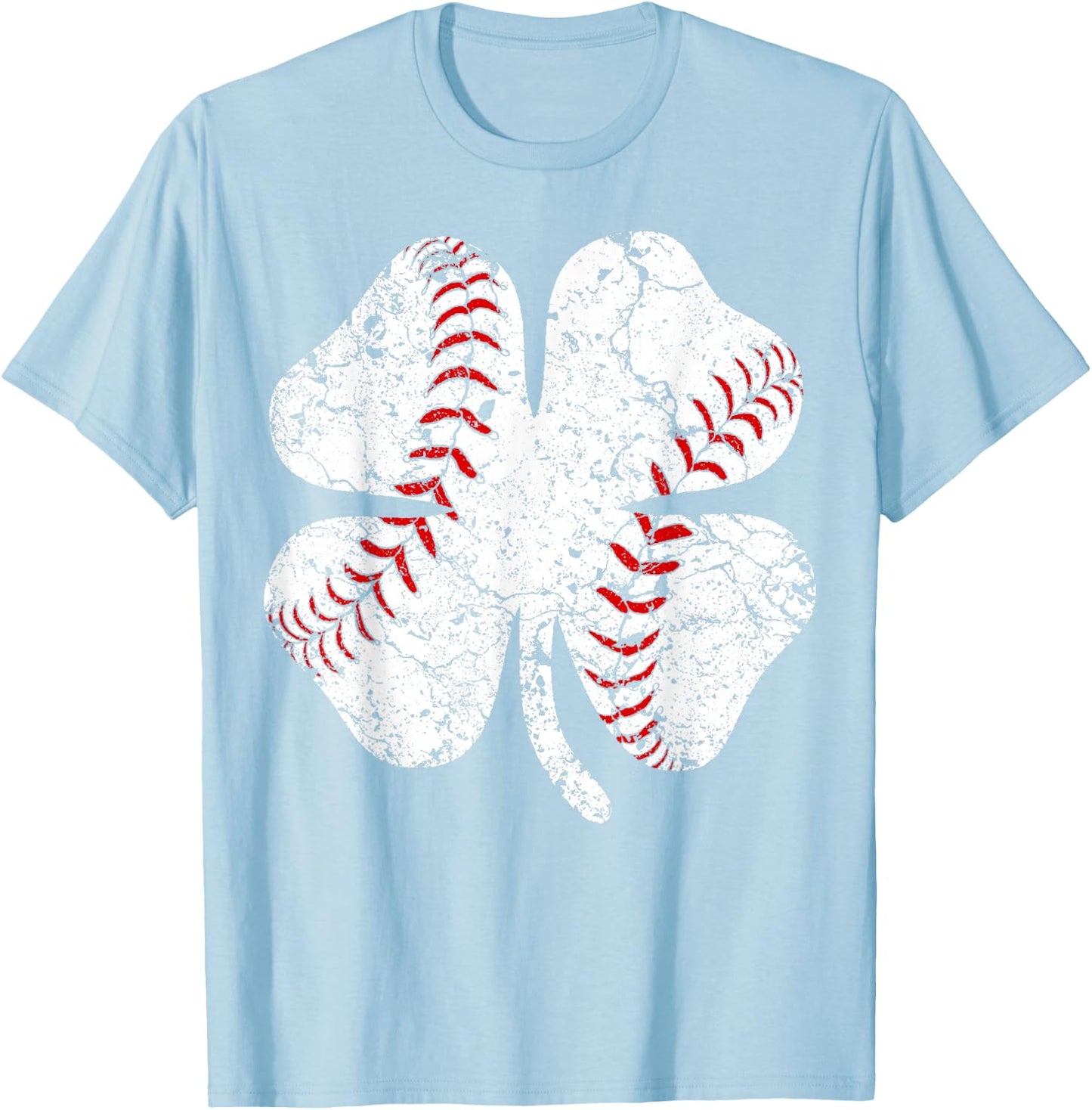 Baseball St Patricks Day Boys Girls Men Women Shamrock Green T-Shirt - T-Shirt | Light Blue