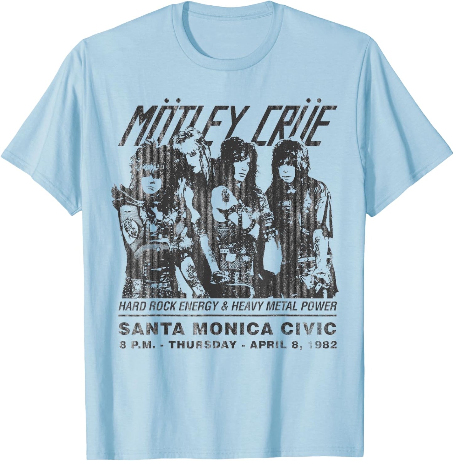 Mötley Crüe - Santa Monica Civic Auditorium T-Shirt - T-Shirt | Light Blue