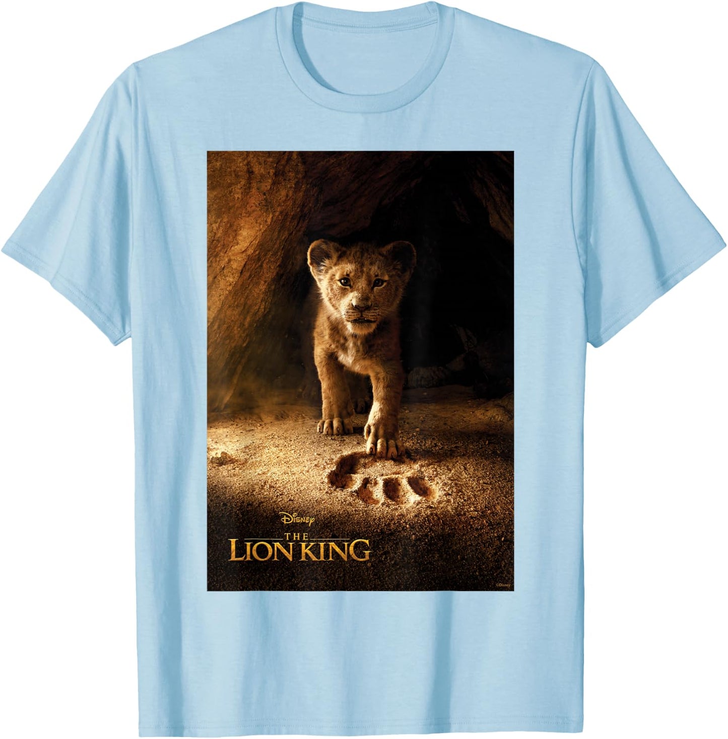 Disney The Lion King Simba Paw Live Action Movie Poster C3 T-Shirt - T-Shirt | Light Blue