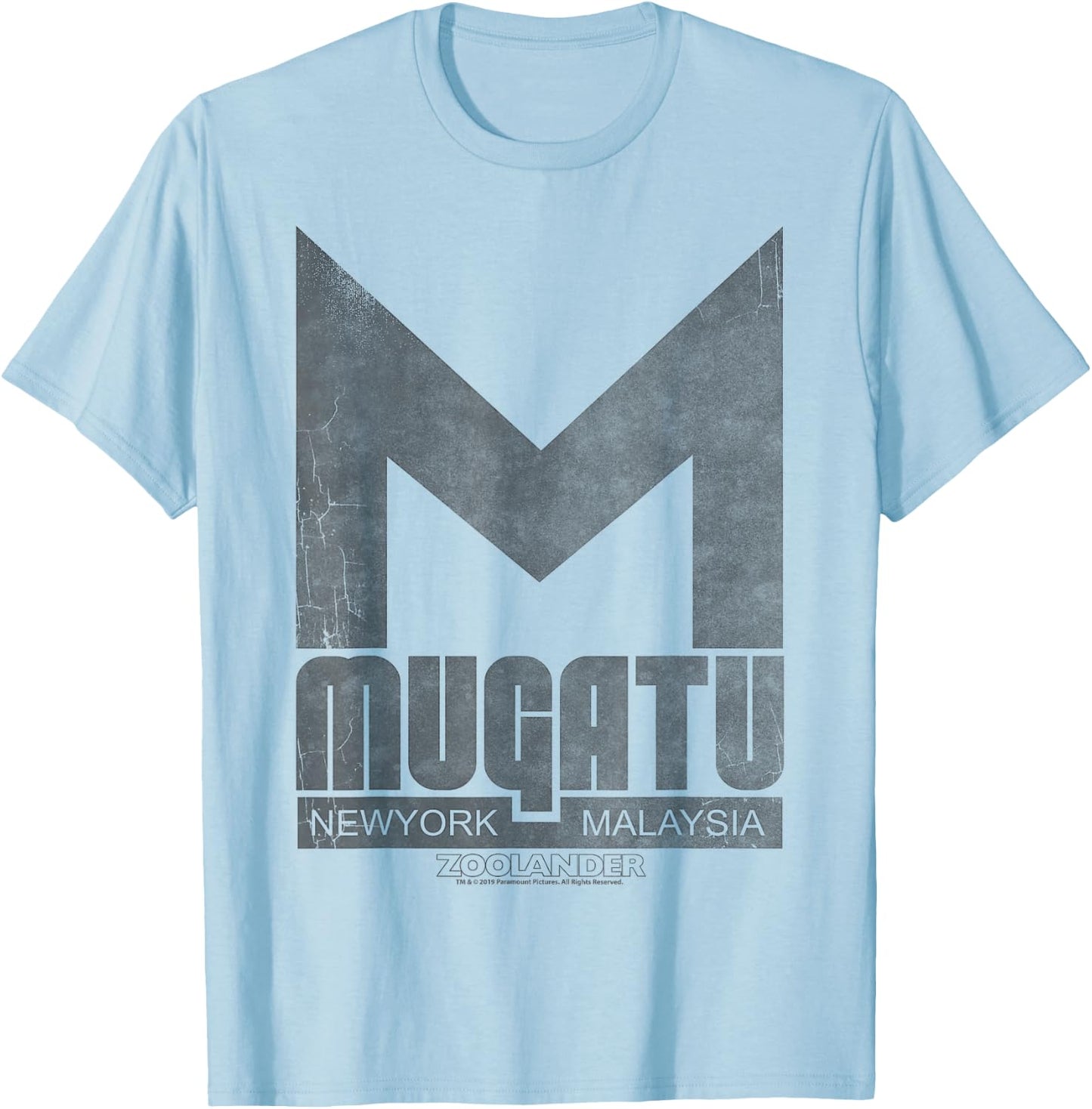 Zoolander Mugatu New York Malaysia Logo T-Shirt - T-Shirt | Light Blue