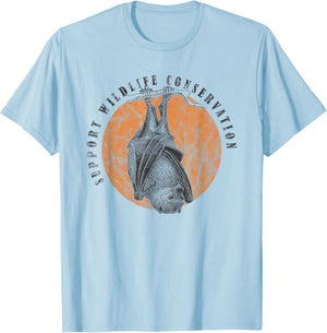 Flying Fox Bat Wildlife Animal Lover Gift T-Shirt - T-Shirt | Light Blue