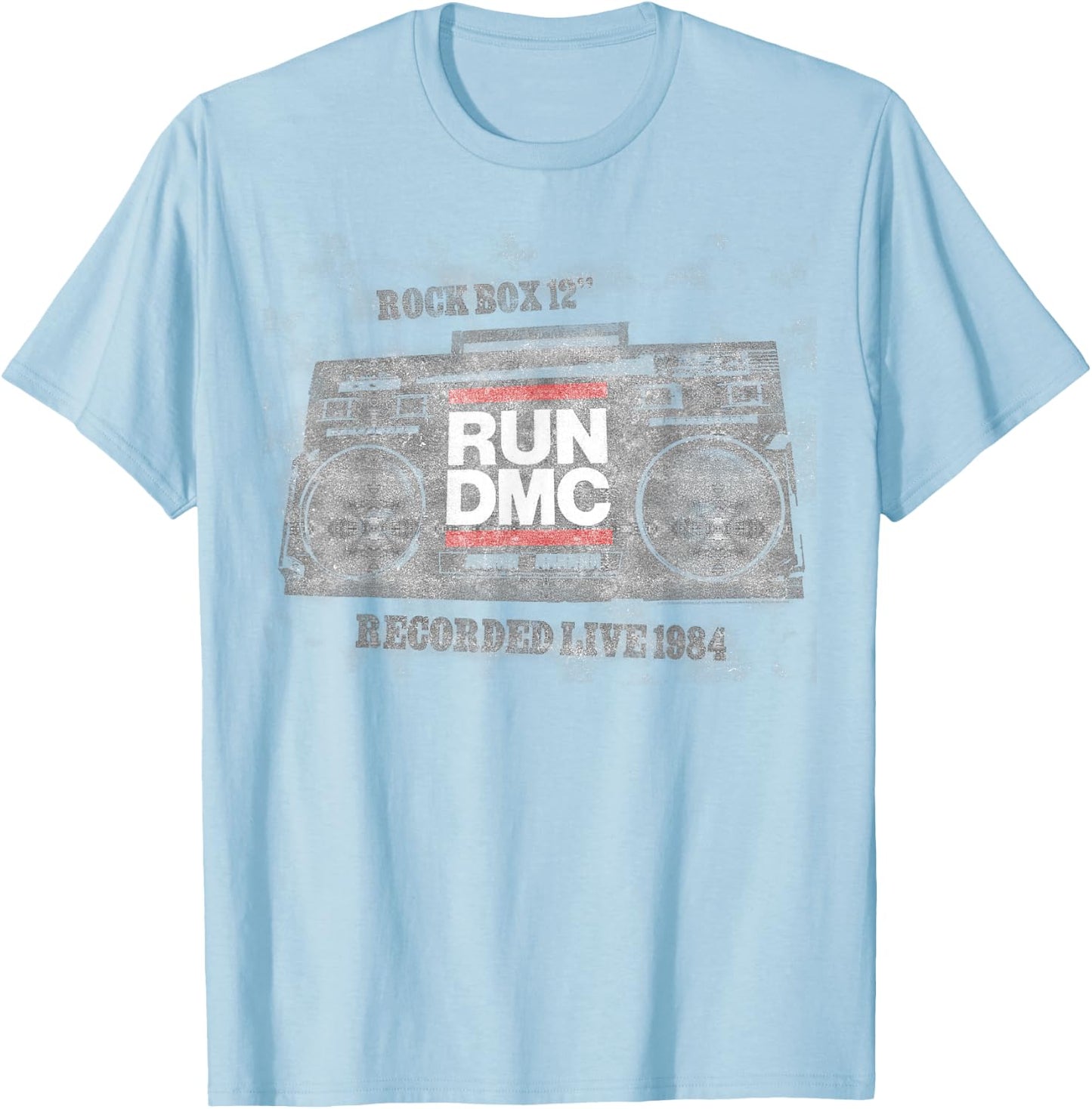 Run DMC Official Recorded Live 1984 T-Shirt - T-Shirt | Light Blue