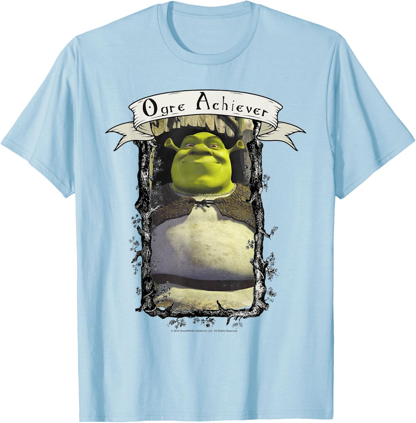 Shrek Ogre Achiever Award T-Shirt - T-Shirt | Light Blue