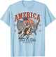 250 America Years of Freedom Est. 1776 Western Cowboy Men T-Shirt - T-Shirt | Light Blue