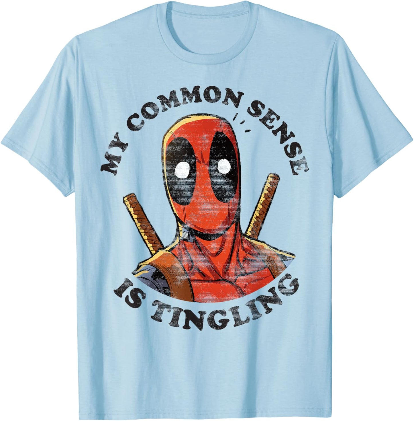 Marvel Deadpool Common Sense is Tingling Graphic T-Shirt - T-Shirt | Light Blue