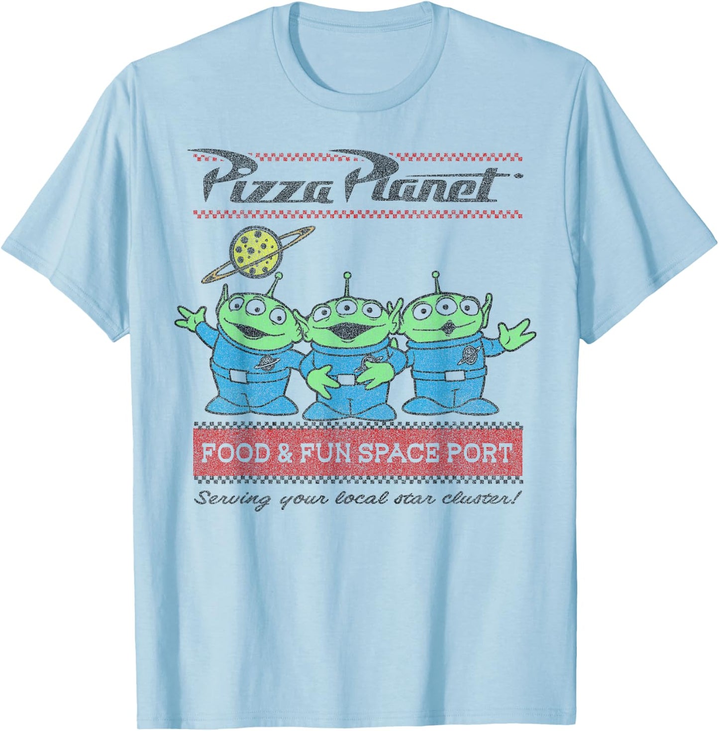 Disney Pixar Toy Story Pizza Planet Aliens T-Shirt - T-Shirt | Light Blue