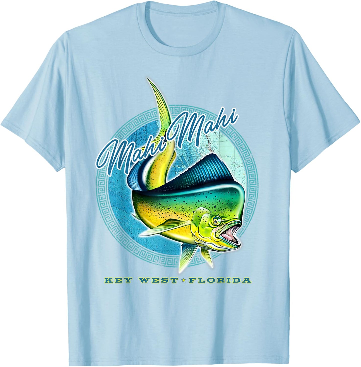 Mahi Mahi Key West Florida T shirt T-Shirt - T-Shirt | Light Blue