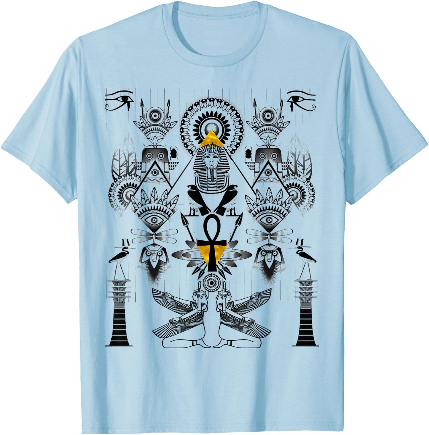 Psychedelic Inspiration Egyptian T-Shirt - T-Shirt | Light Blue
