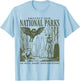 Retro Folk Horror National Park Spooky Ghost Graphic T-Shirt - T-Shirt | Light Blue