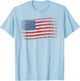 American Flag Men Women Memorial Day 4th of July USA Flag T-Shirt - T-Shirt | Light Blue