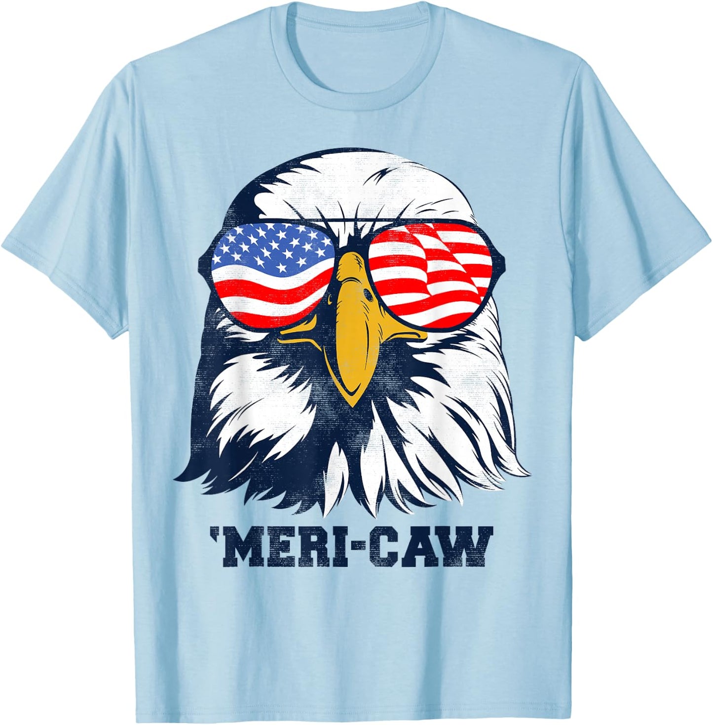 Bald Eagle 'Meri-Caw Portrait T-Shirt - T-Shirt | Light Blue