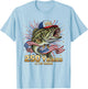 250 America 1776 2026 Bass Fishing USA Flag 250th Birthday T-Shirt - T-Shirt | Light Blue