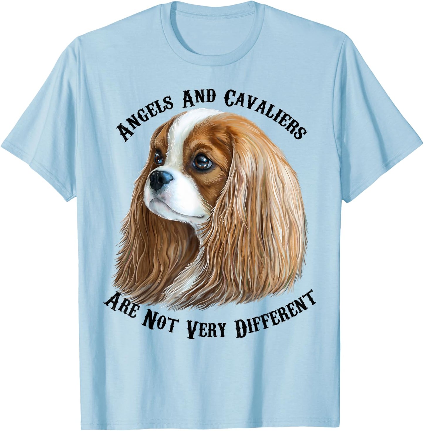 Cavalier King Charles Spaniel Blenheim T-Shirt - T-Shirt | Light Blue