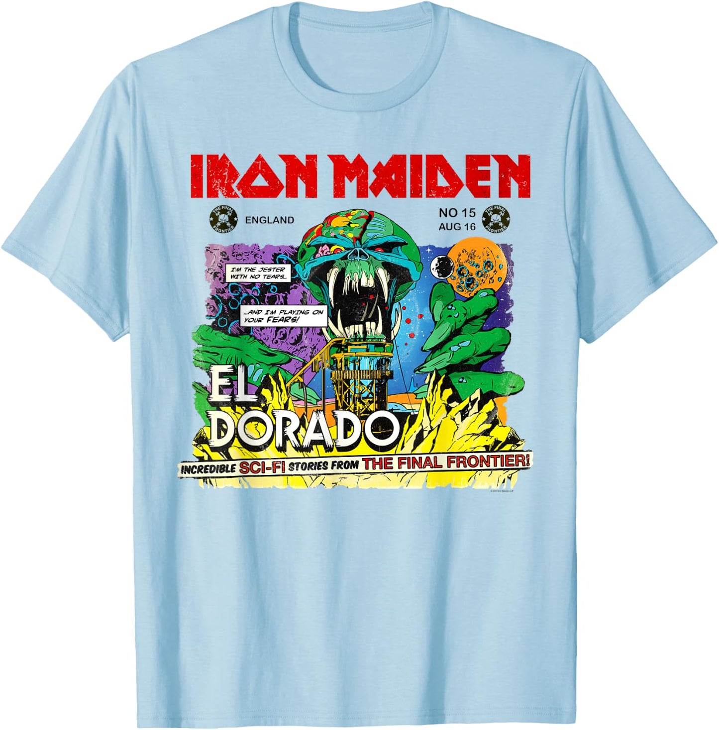 Iron Maiden - El Dorado T-Shirt - T-Shirt | Light Blue