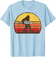 Bigfoot Silhouette & Great White Shark Funny Sasquatch Shirt T-Shirt - T-Shirt | Light Blue