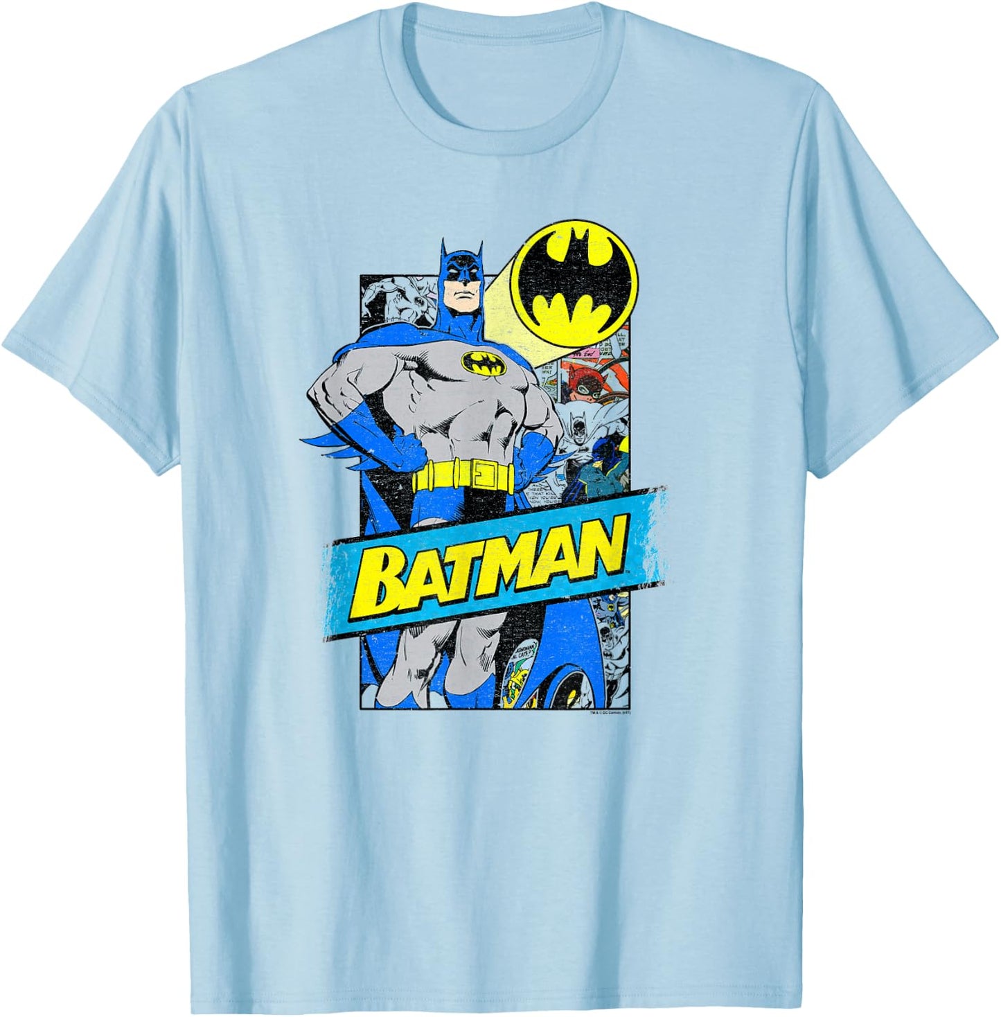 Batman Out of the Pages T Shirt T-Shirt - T-Shirt | Light Blue