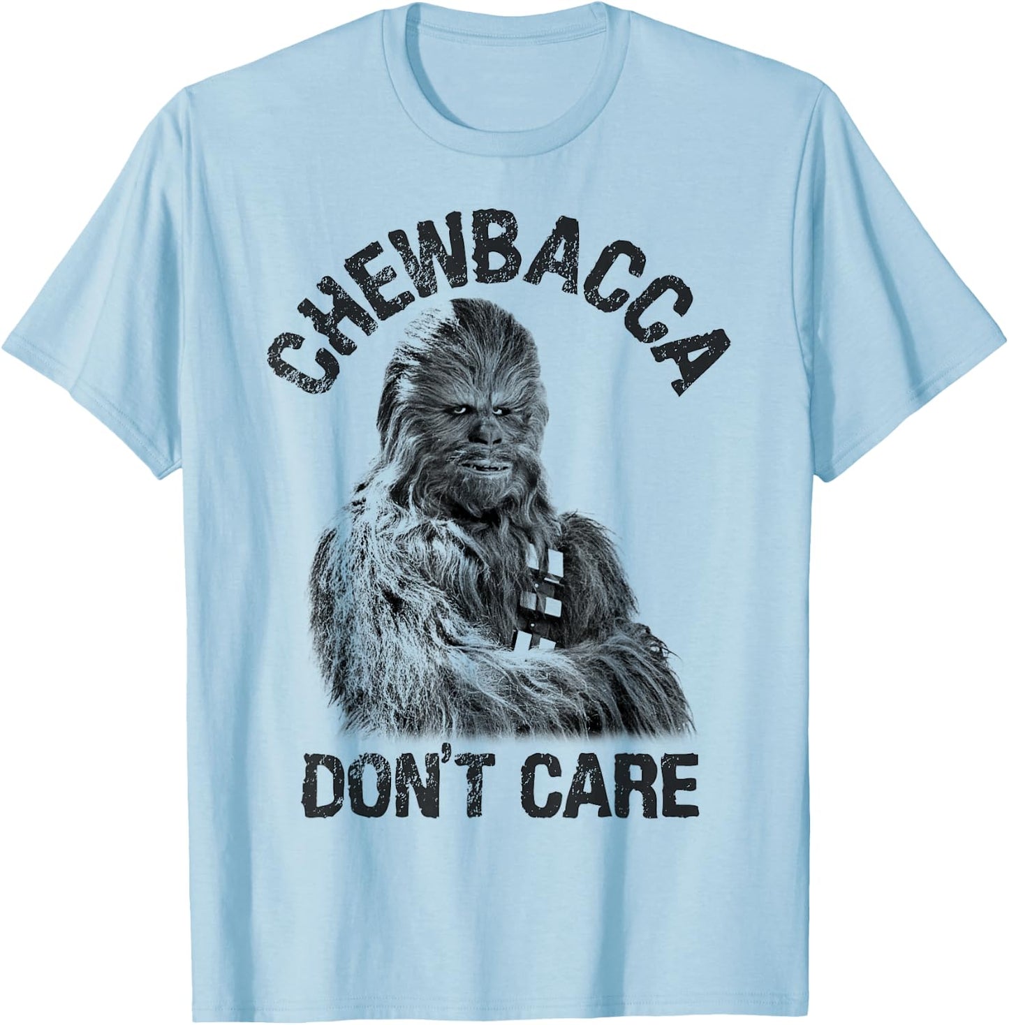 Star Wars Chewbacca Don't Care Funny Logo T-Shirt - T-Shirt | Light Blue