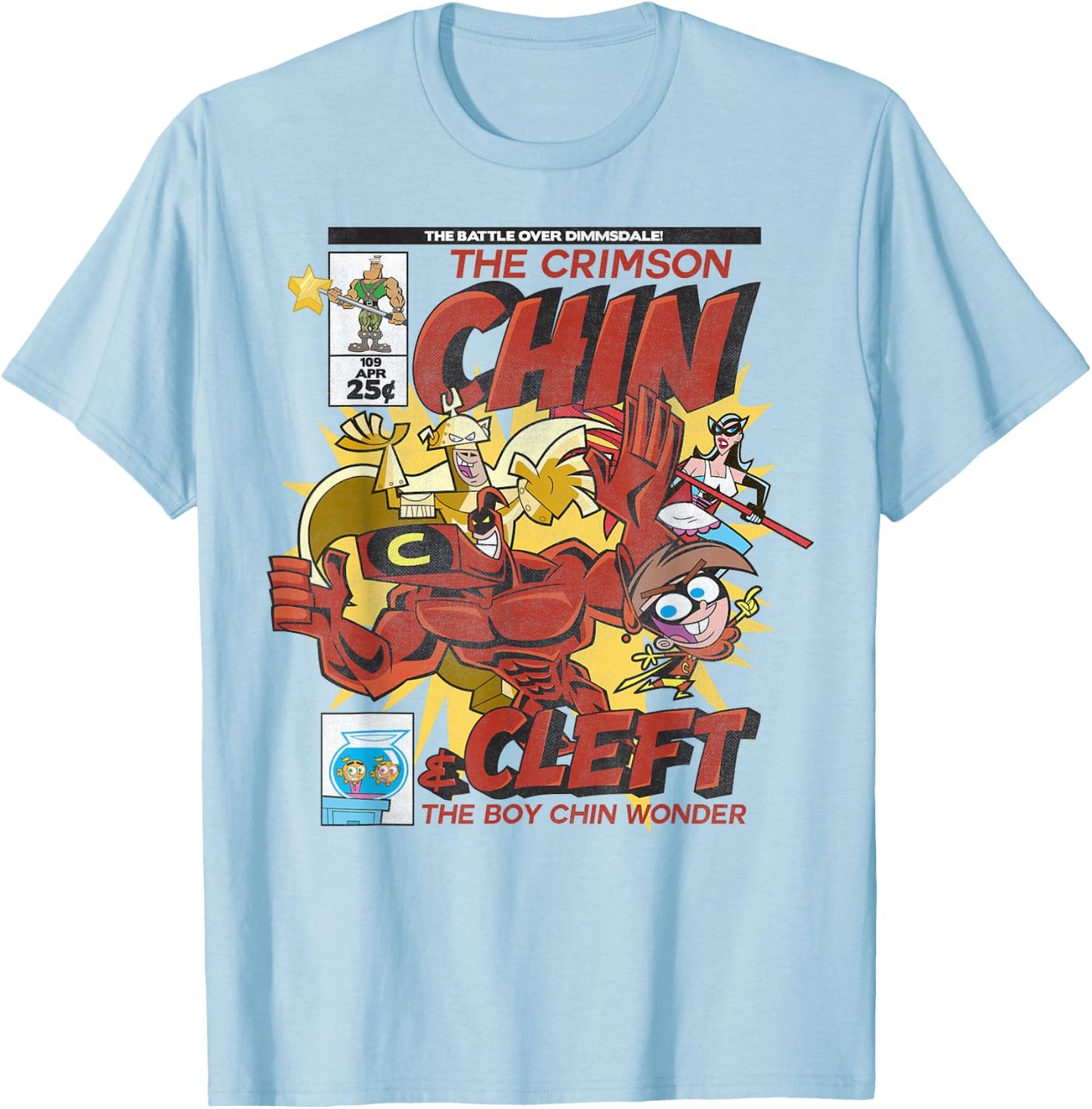 Nickelodeon Hey Arnold Crimson Chin T-Shirt - T-Shirt | Light Blue