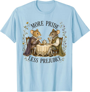 More Pride Less Prejudice Two Side Rats Men Women T-Shirt - T-Shirt | Light Blue
