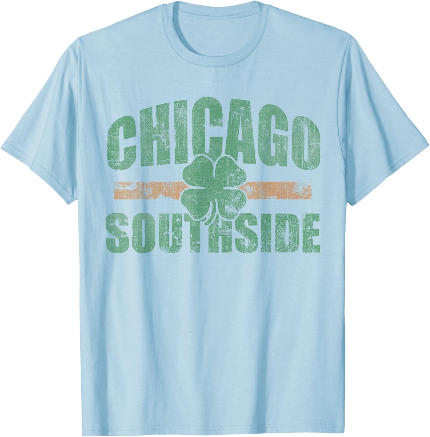 Vintage Chicago Southside Irish St Patrick's Day Men Women T-Shirt - T-Shirt | Light Blue