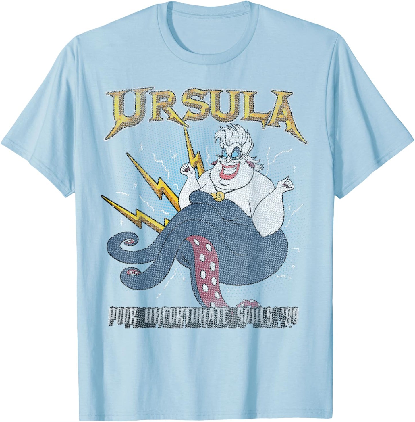 Disney Little Mermaid Ursula Quote Portrait Vintage T-Shirt - T-Shirt | Light Blue
