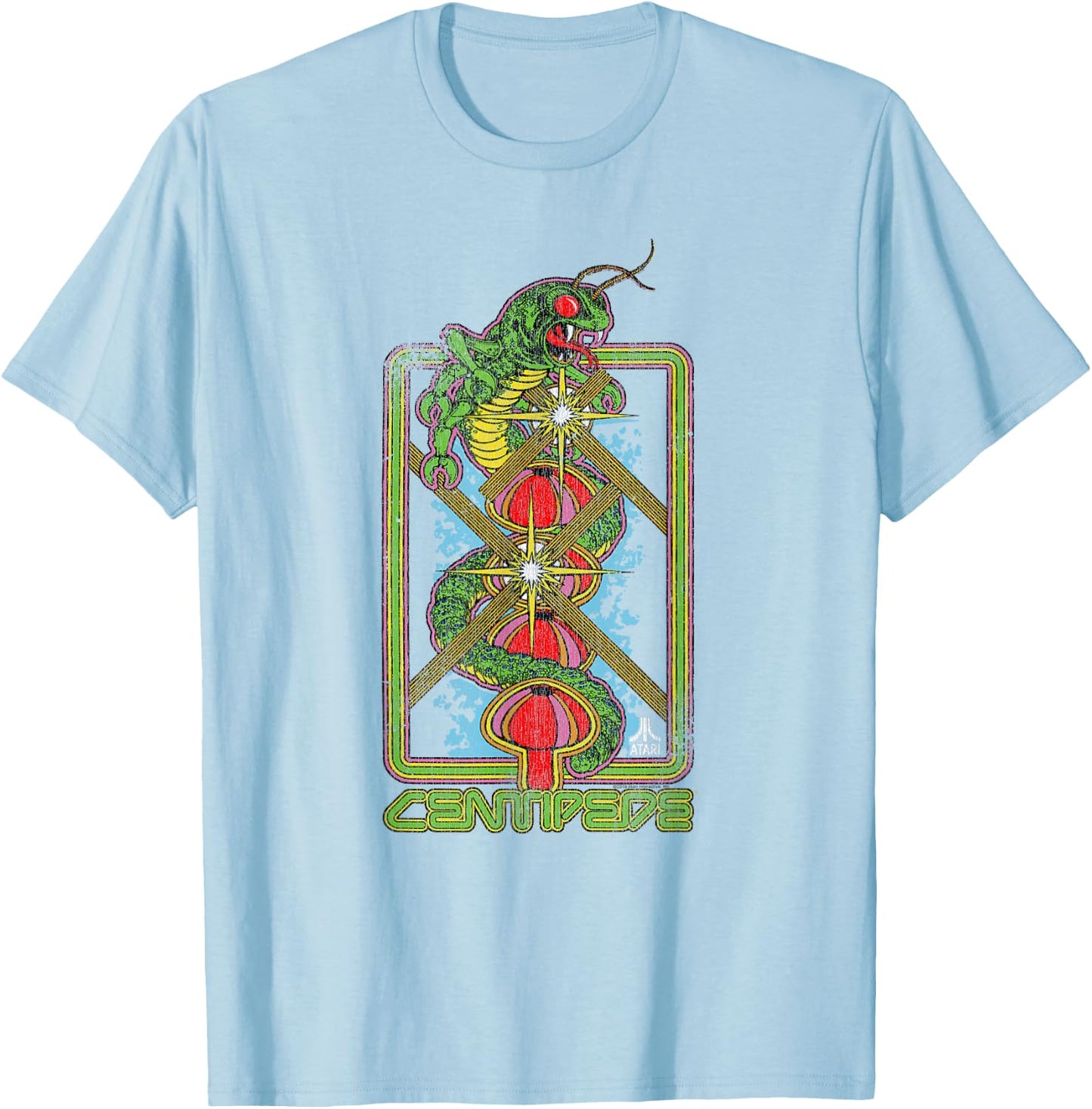 ATARI Centipede Vertical Art T-Shirt - T-Shirt | Light Blue