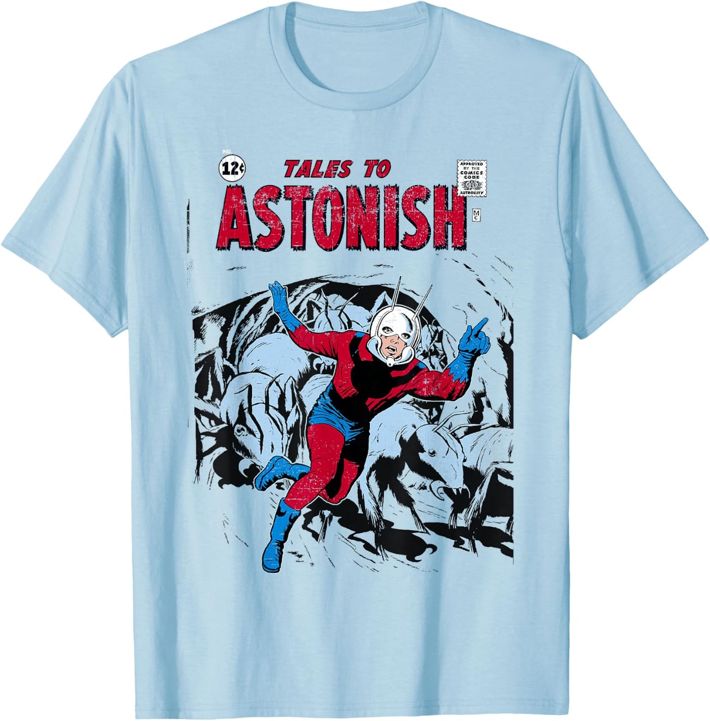 Marvel Ant-Man Classic Retro Comic Cover T-Shirt - T-Shirt | Light Blue