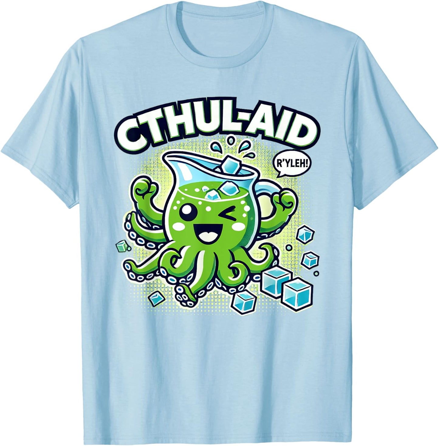 CTHULHU FAN CLUB SHOP Cthulhu-Aid Funny Cthulhu T-Shirt - T-Shirt | Light Blue