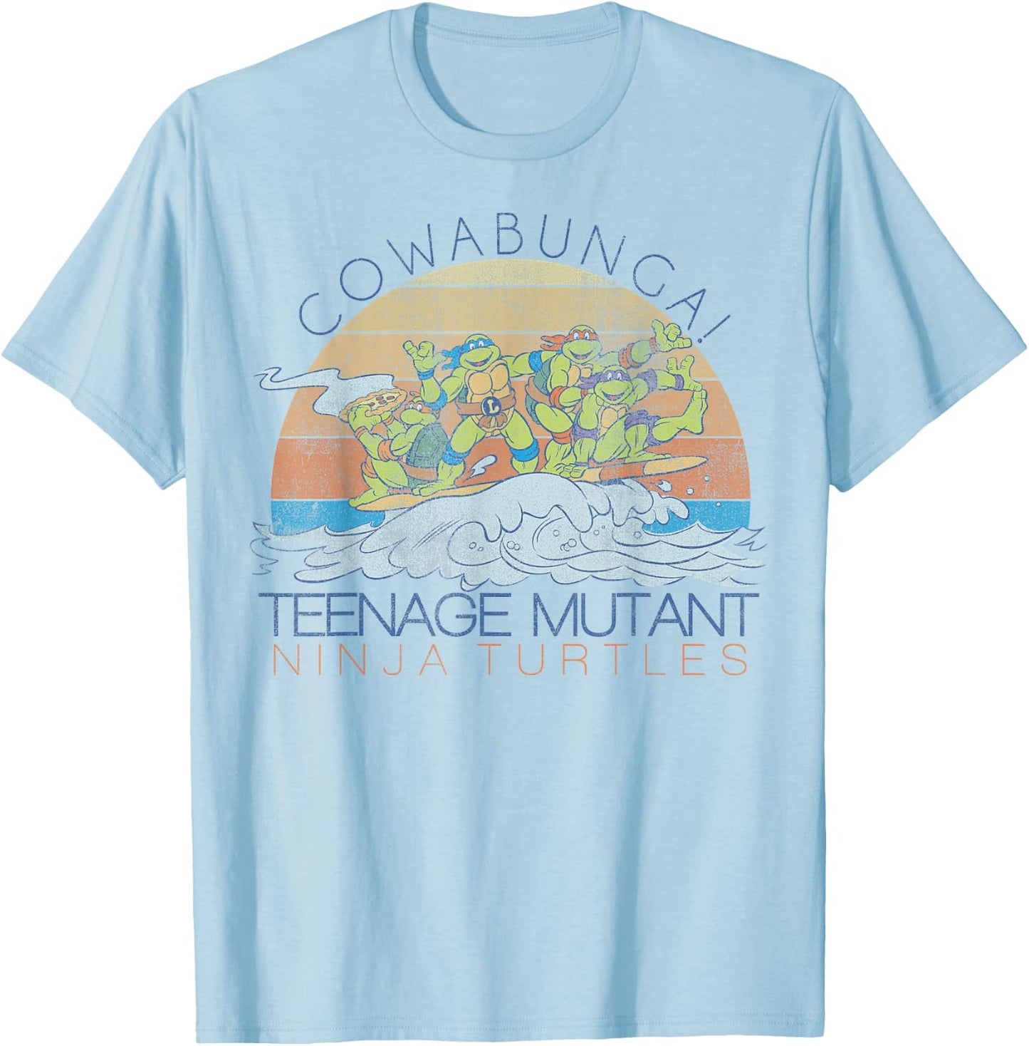 Teenage Mutant Ninja Turtles Cowabunga Surf -Shirt T-Shirt - T-Shirt | Light Blue
